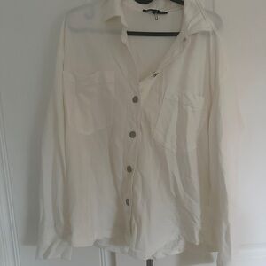 White Button-Up Jane Delancey Shacket